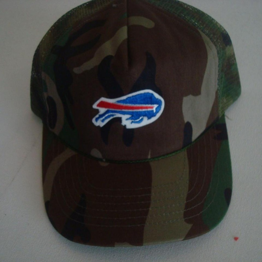 BILLS CAMO HAT CAP VINTAGE 00S Y2K R3